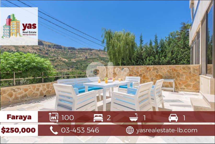 Faraya 100m2 | Terrace 40m2 | Decorated/Furnished | Mountain View| PA| 0