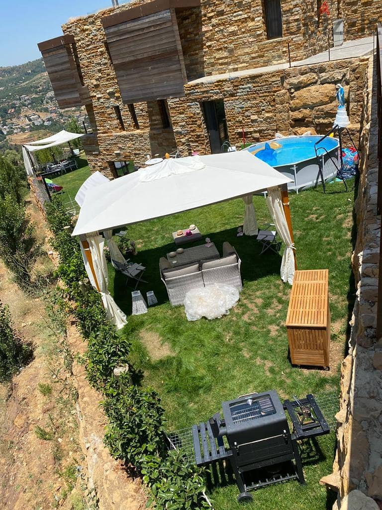 CHALET WITH A 122 SQM GARDEN FOR RENT- FAQRA CLUB شاليه للايجار فقرا 3