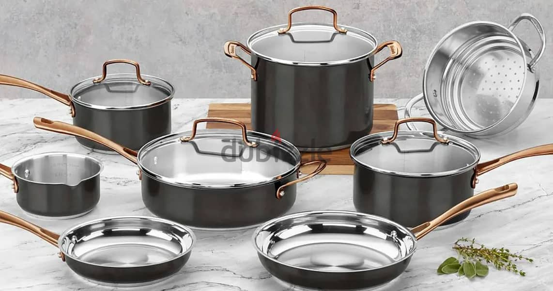 Cuisinart set of 12 onyx and stainless tryply 1
