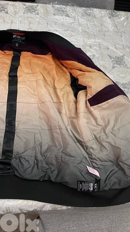 William Rast Mens Lorenzo Bomber Jacket, Purple 6