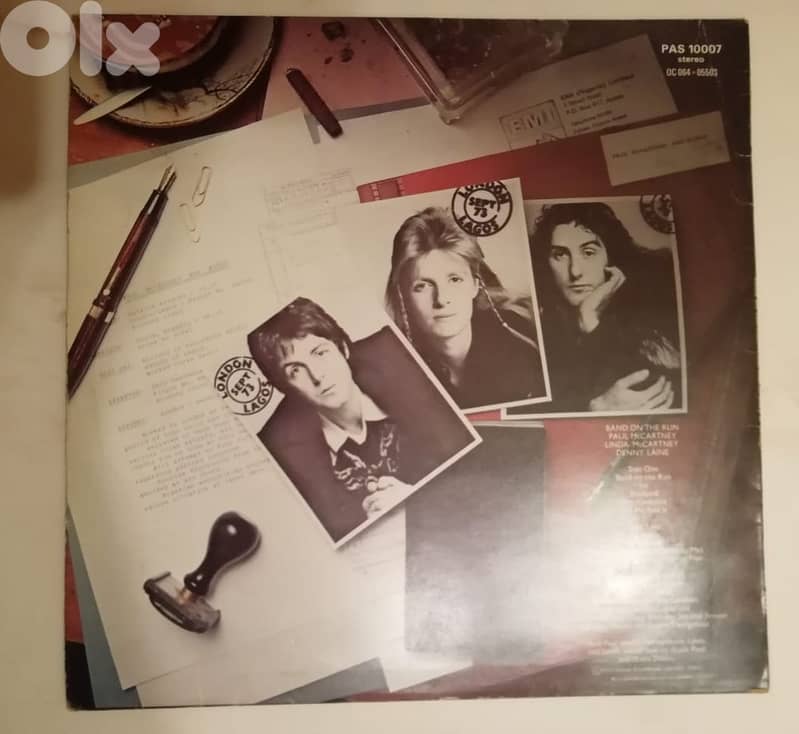 Paul McCartney & the Wings – Band On The Run vinyl album 1