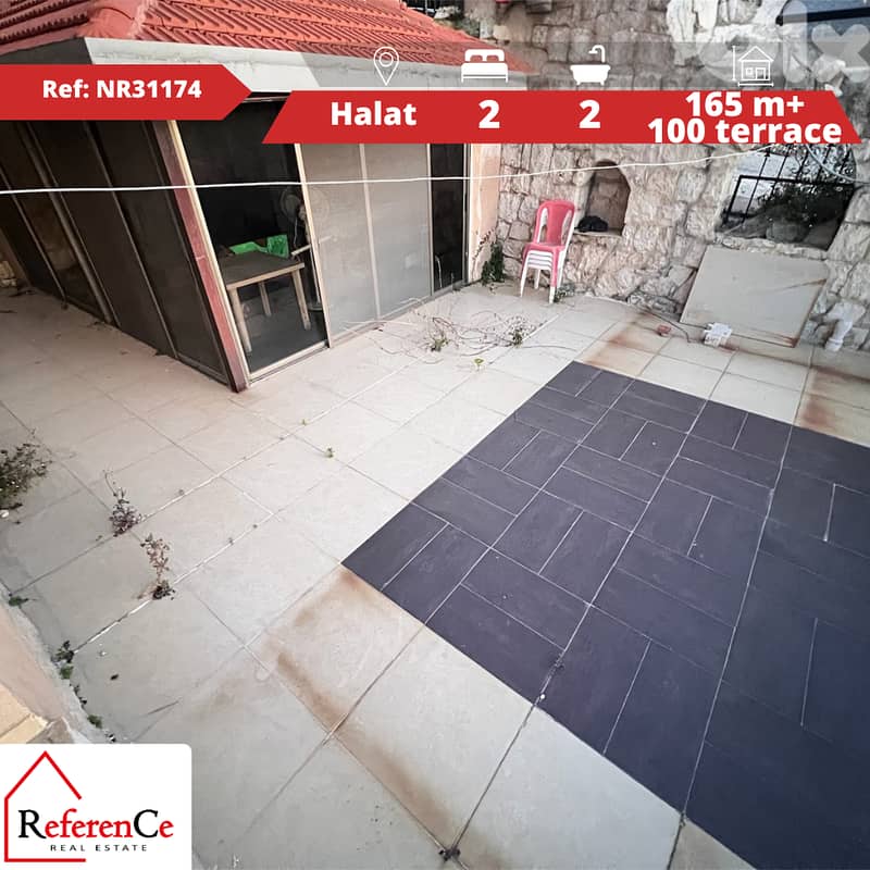 Apartment with huge terrace in Halat شقة مع تراس كبير في حالات 0