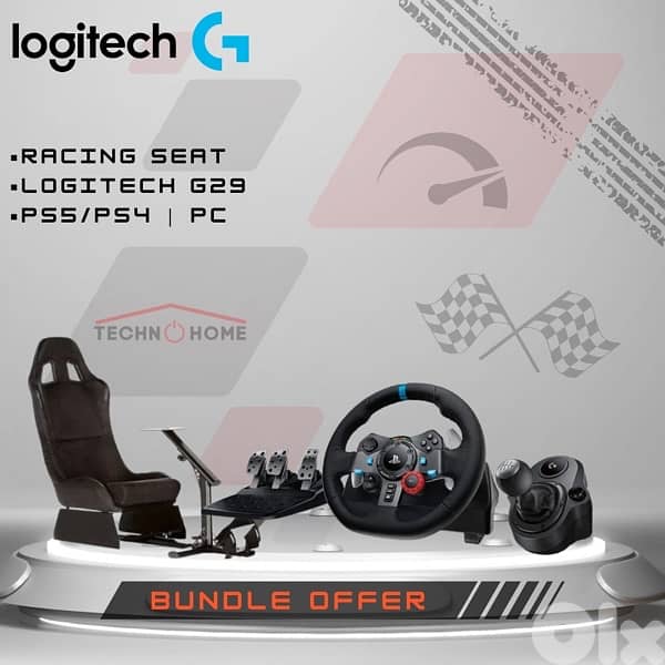 Logitech G29 + Shifter + Racing Seat Bundle Offer 0