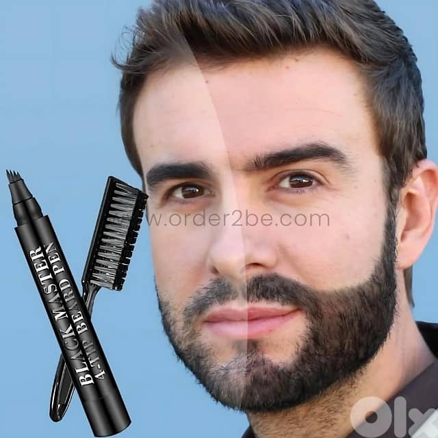 Waterproof Beard Filler Pen w/ Brush – Natural Black/Brown Finish 8