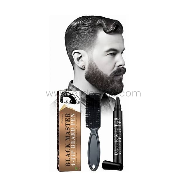 Waterproof Beard Filler Pen w/ Brush – Natural Black/Brown Finish 11