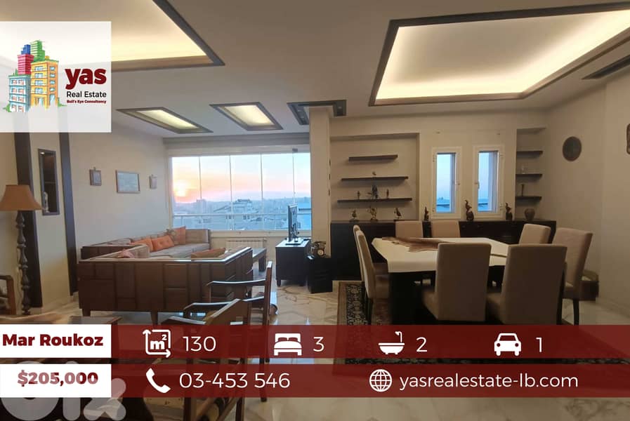 Mar Roukoz 130m2 | Furnished & Decorated | City View | Calm Area | AA 0