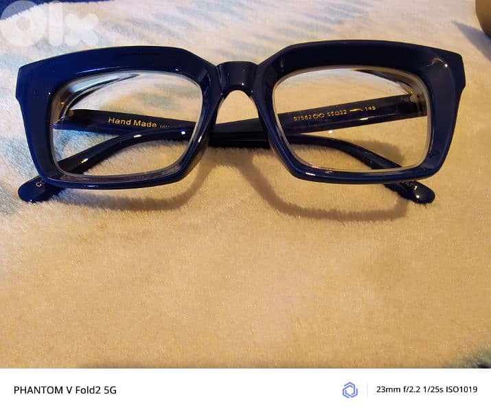 Blue eyeglasses hand made 1