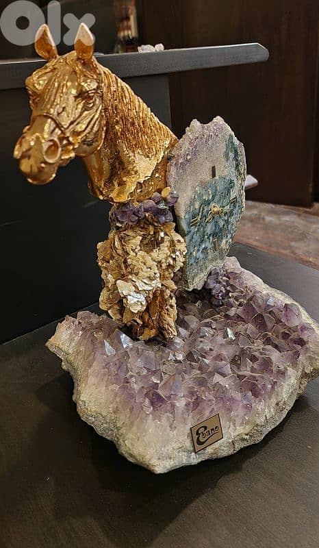 تحفه إيطاليه Ebano  من حجر من الأماثيست amatyst 0