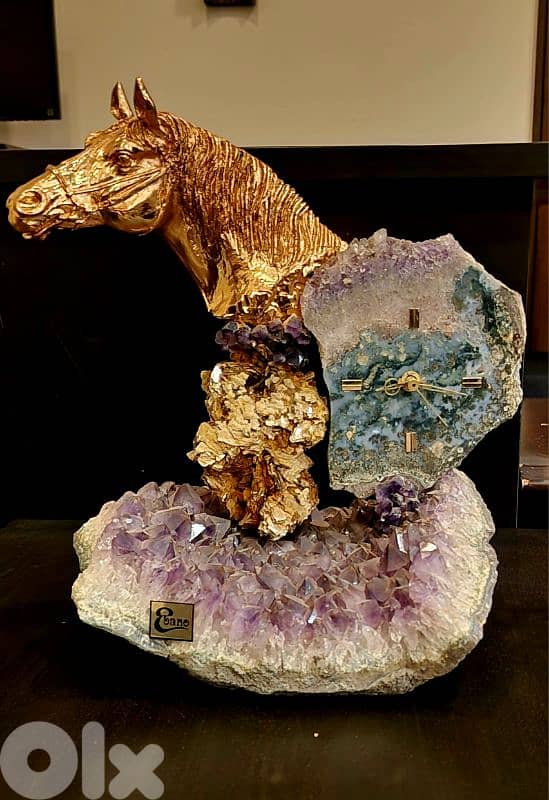 تحفه إيطاليه Ebano  من حجر من الأماثيست amatyst 1