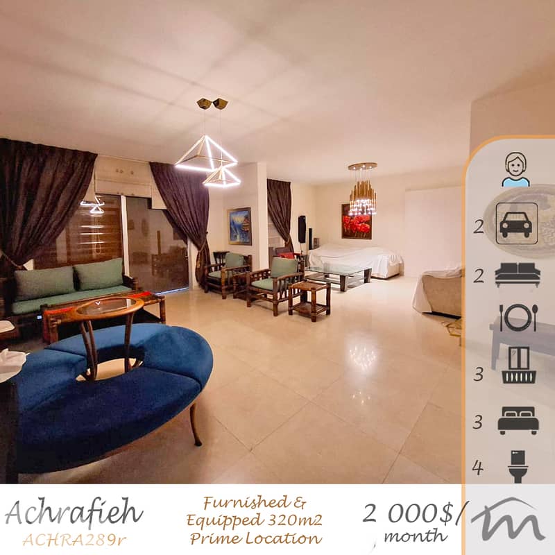 Ashrafieh | Signature | Furnished/Equipped/Decorated 320m² | 2 Parking 0