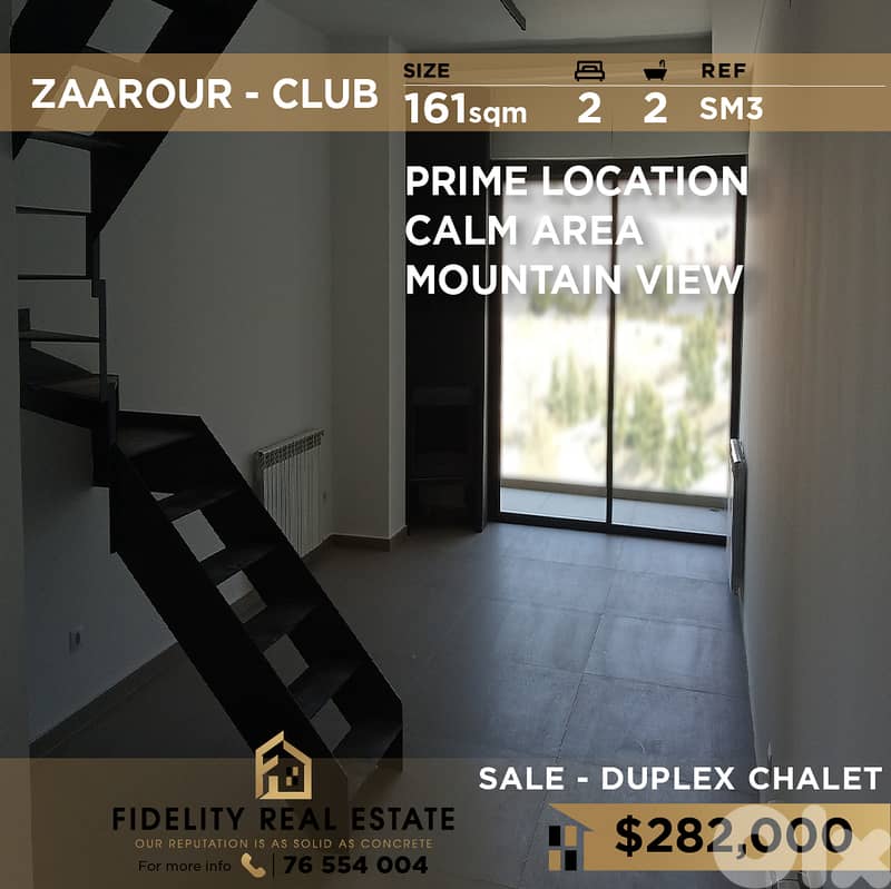 Chalet for sale in Zaarour Club SM3 شاليه  للبيع في نادي الزعرور 0
