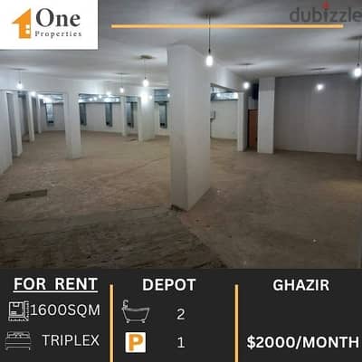 DEPOT TRIPLEX FOR RENT IN GHAZIR