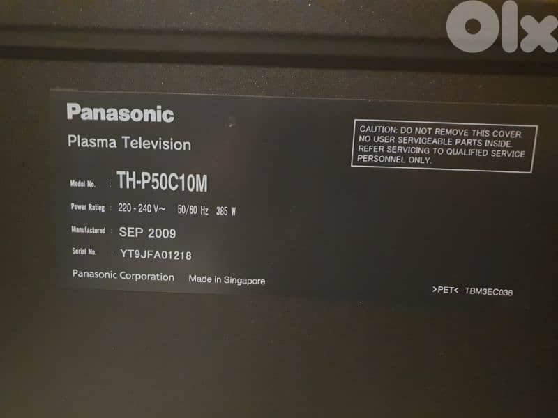 tv panasonic 50inch 8