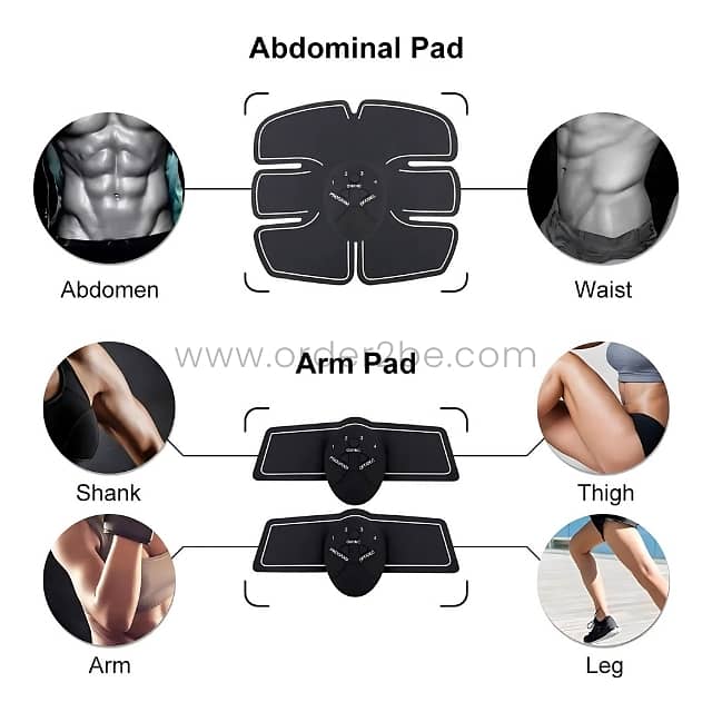 EMS 6-Pack ABS Trainer – 3-Piece Set for Muscle Tone & Fat Loss 8