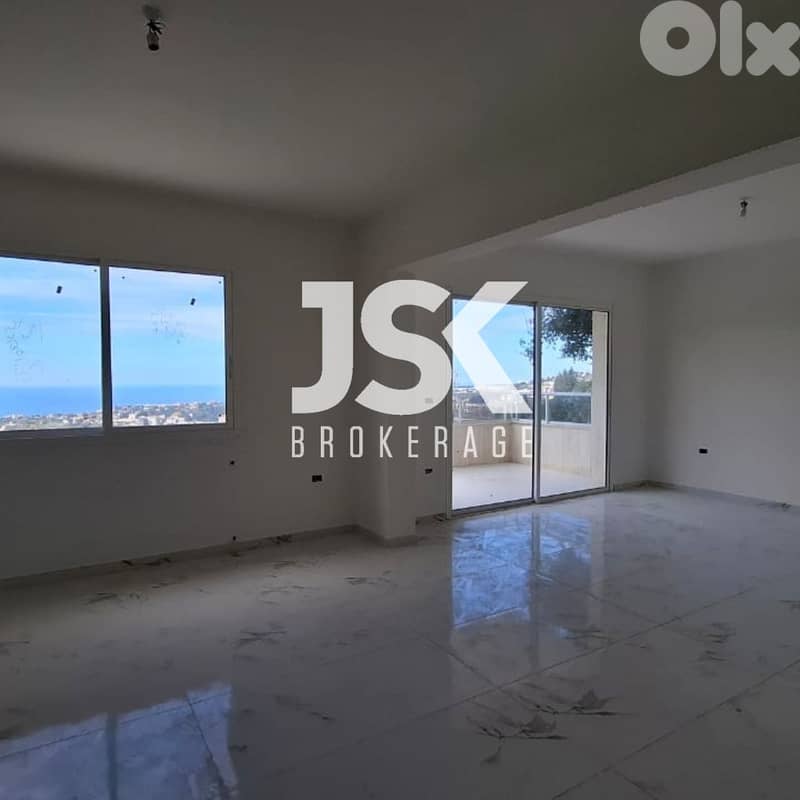 L17344 - Apartment With Big Terrace for Sale In Gherfine, Jbeil 0