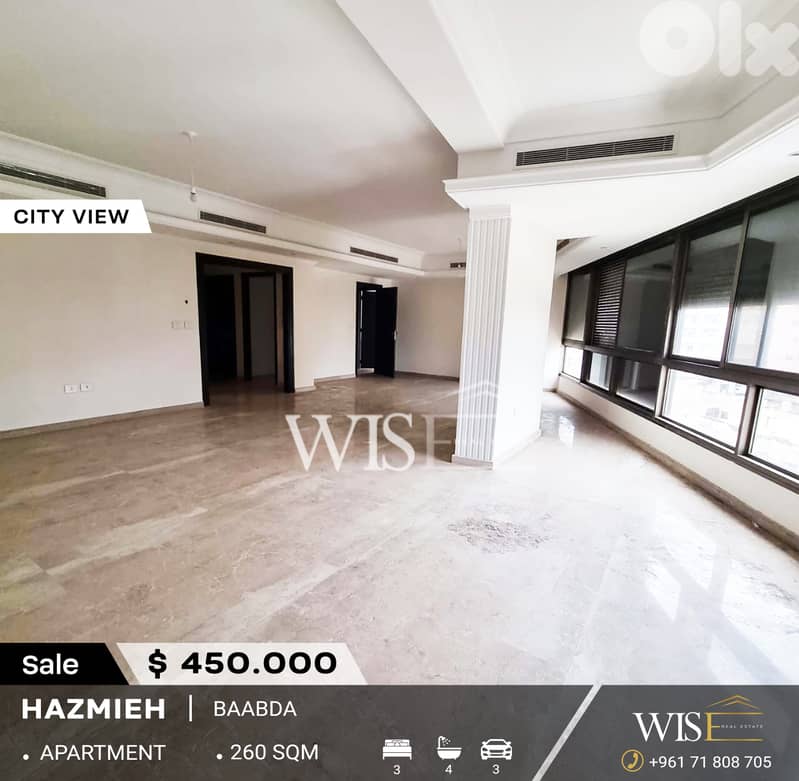 260 SQM Apartment for SALE in Hazmieh ! 0
