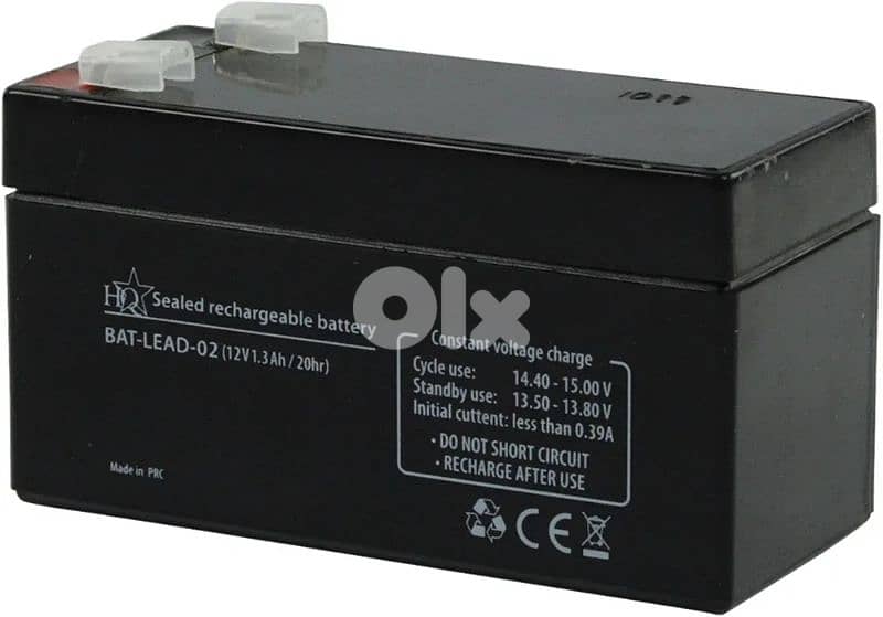 HQ 12v , 1.3 Ah sealed lead acid battery 0