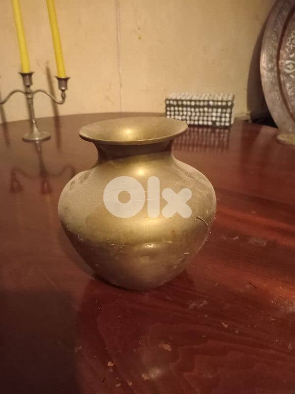 Brass jar 15cm heavy 0