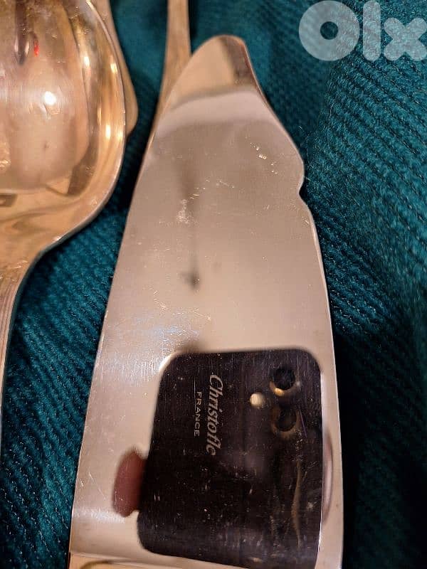 set of 101 christofle France silver ribbon croise amazing price 1