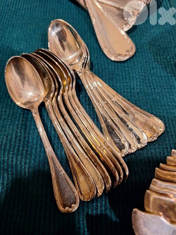 set of 101 christofle France silver ribbon croise amazing price 3