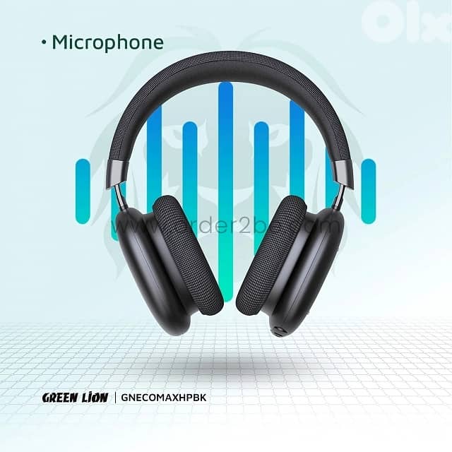 Green Lion Echo Max Bluetooth Headphones – 50H Playtime, Built-In Mic 1