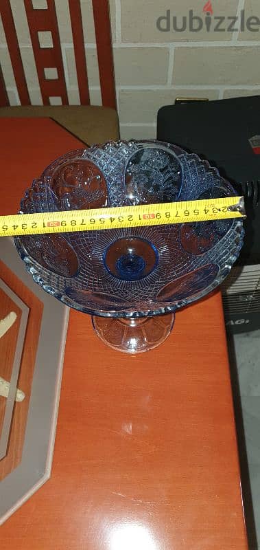 finland rihimaki lasi vintage glass bowl blue 1960 fruit cobalt 0