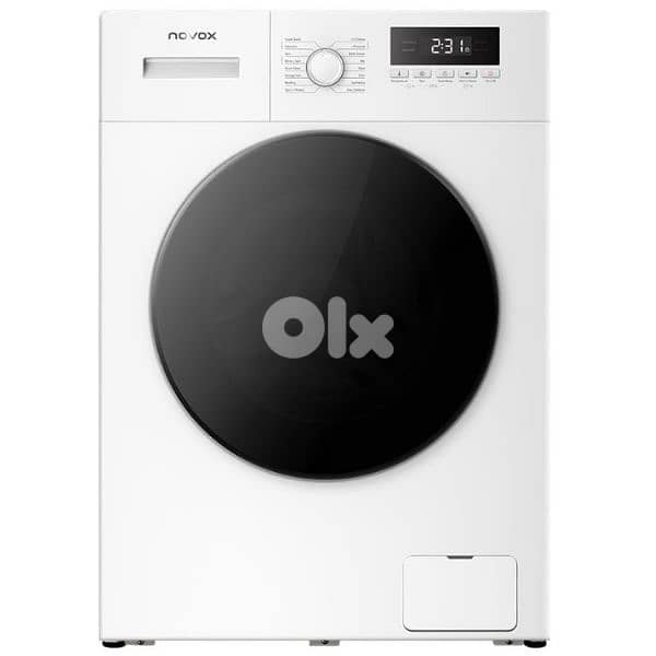 Washer Novox 9kg White غسالة نوفوكس باب سفلي 0