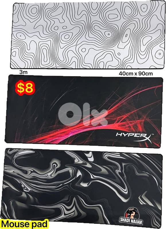 mouse pad 40cm x 90cm $8 5