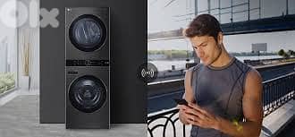 21/16 Kg LG WashTower Dark Silver Washer Dryer AI غسالة مع نشافة 2