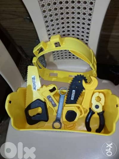 TOOLS SET BOY like new toy from 9 pieces conteins basket +belt=20$