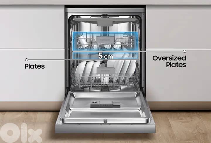 Samsung DW60M5070FS Freestanding Dishwasher Silver جلاية صحون اطباق 2
