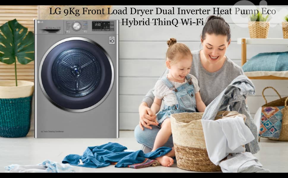 LG DUAL Inverter Heat Pump Dryer Smart Connectivity RH90V9PV8N نشافة 1