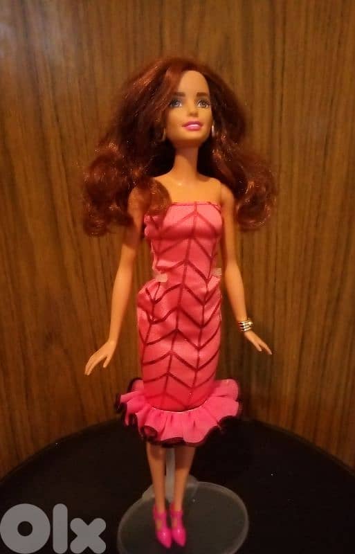 FASHION MIX N MATCH brunette Barbie Mattel great doll +own dress+Shoes 6