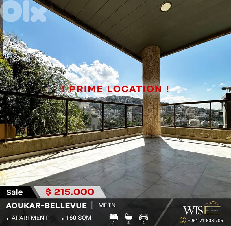 160 SQM Apartment for SALE in Aoukar-Bellevue ! 0