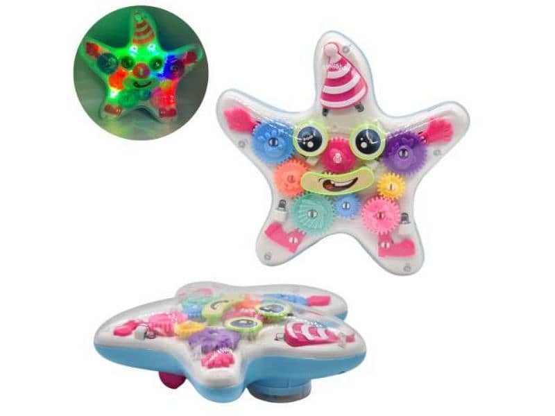 musical star fish with lights & movement 0