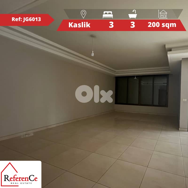 Apartment for sale in Kaslik شقة للبيع في الكسليك 0