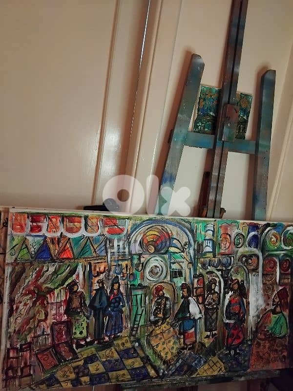 رسم زيتي على القماش يدويه 0