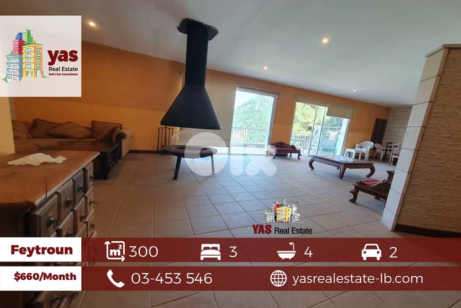 Feytroun 300m2 | Panoramic View | Rent |Furnished | KH | 0