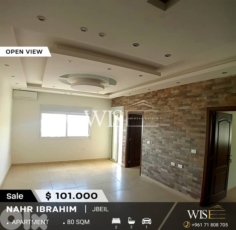 80 SQM Apartment fully decorated for SALE in Nahr Ibrahim - Jbeil! 0