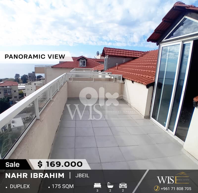 175 SQM Duplex for SALE in Nahr Ibrahim ! 0