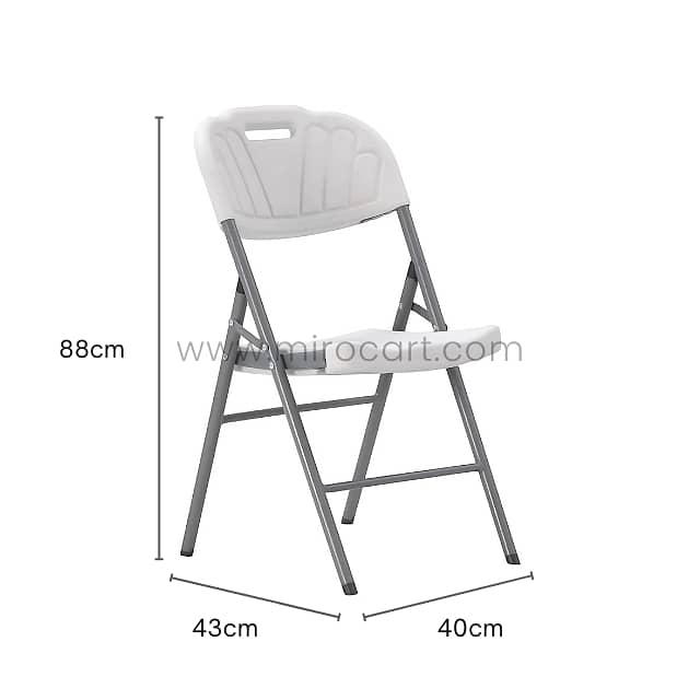 Heavy-Duty Foldable Dining Chair – 200kg, Steel Legs, Stackable 5