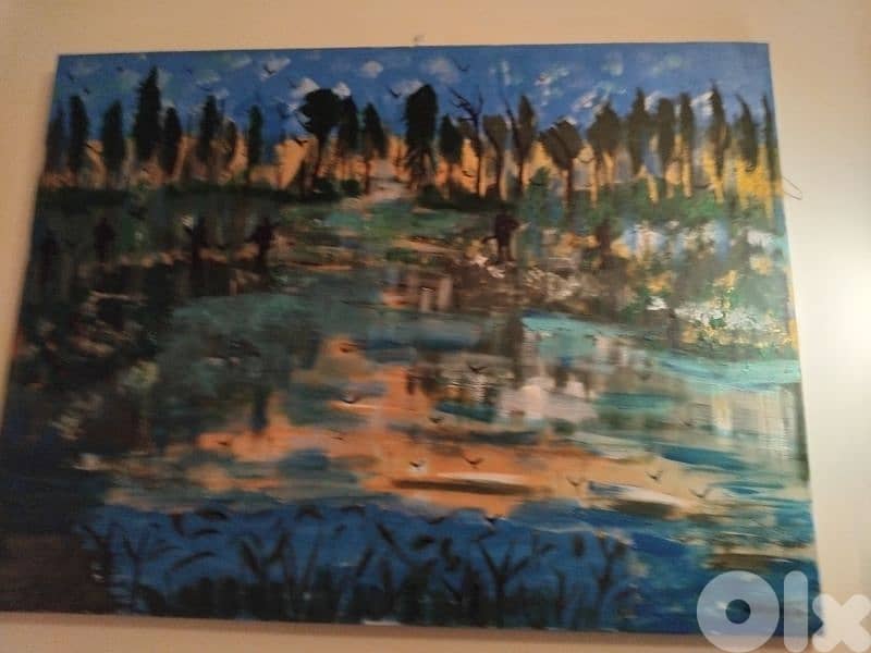 رسم زيتي على القماش يدويه 0