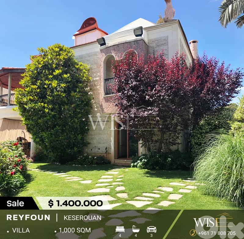 1,000 SQM Villa for SALE in Reyfoun ! 0