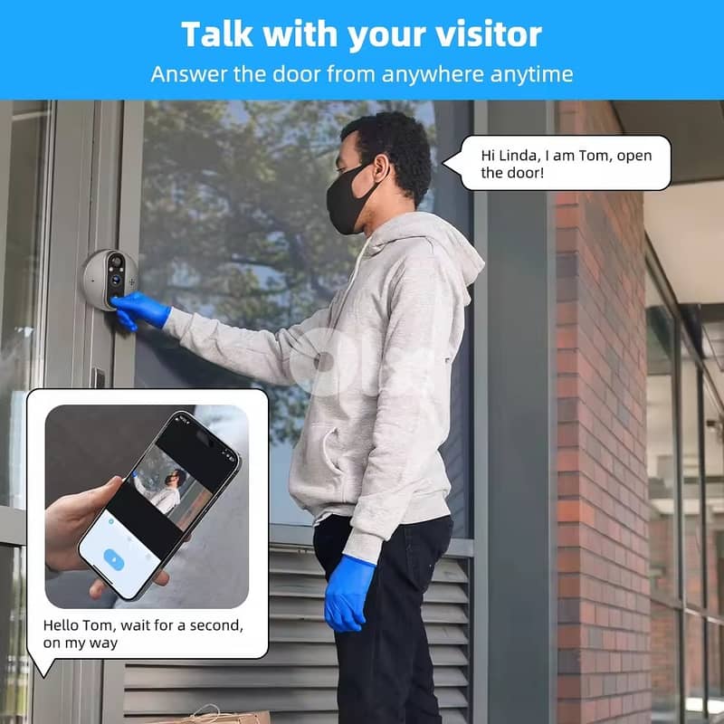 Tuya WiFi 4.3 Inch LCD Screen Door Peephole 1