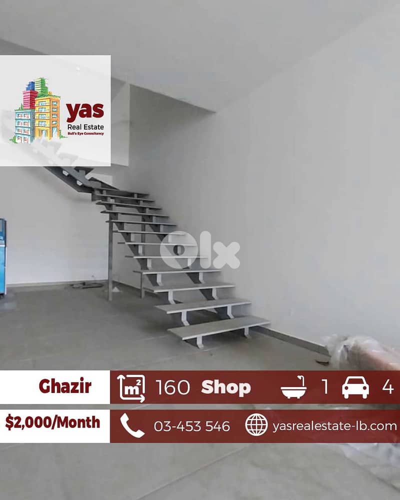 Ghazir/Kfarhbab 160m2 | Shop | Rent | Prime Location | High End |RA/IV 0