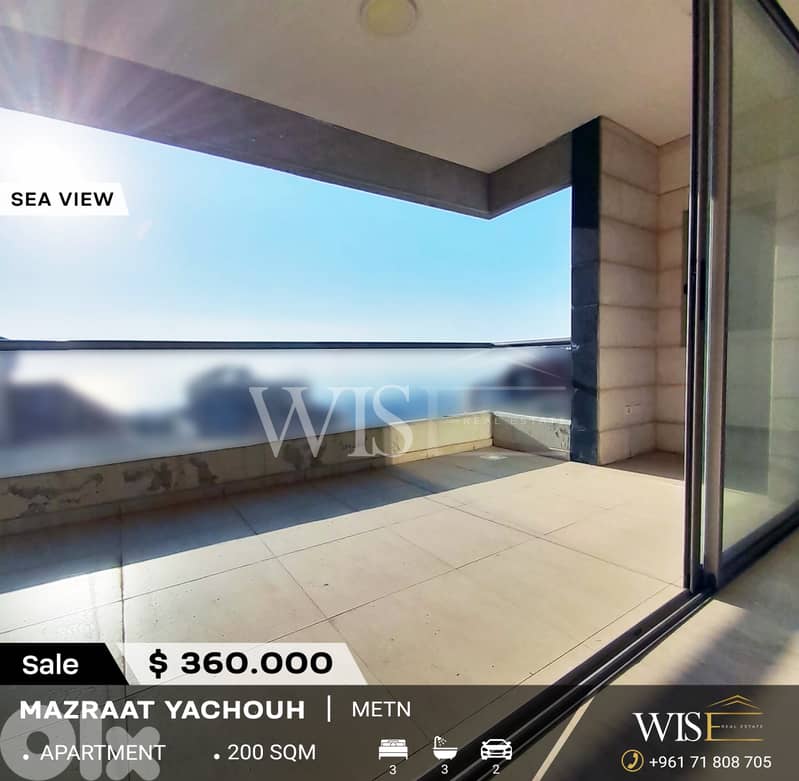200 SQM Apartment for SALE in Mazraat yachouh! 0