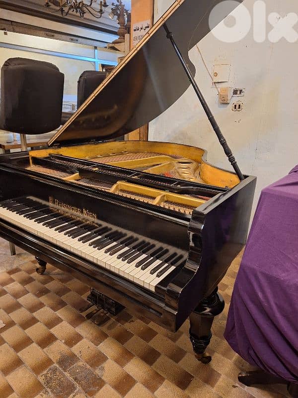 baby grand piano بيانو نمساوي خارق النظافة للعذف صوت نقي رائع جدا 1
