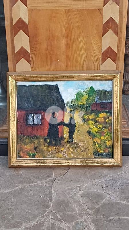 لوحة رسم زيتي اوروبية 0