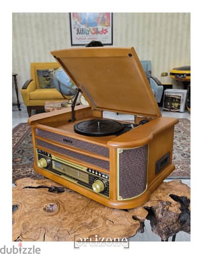 Vintage Denver Retro Wood turntable record player