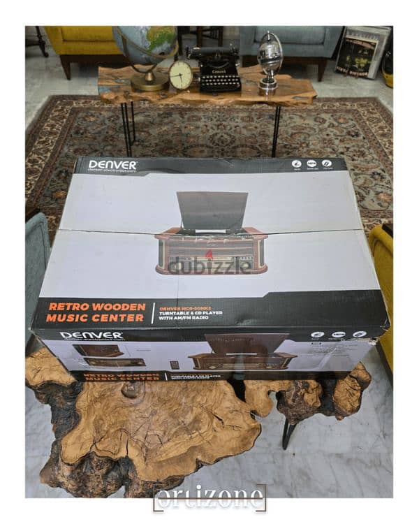 Vintage Denver Retro Wood turntable record player 4